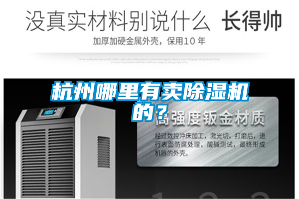 杭州哪里有賣除濕機的？